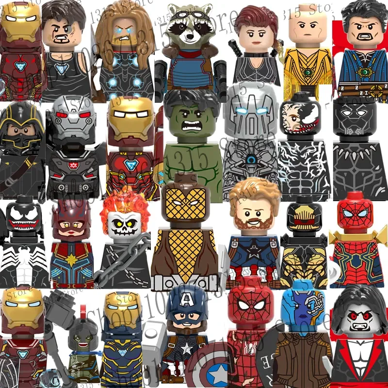 Lego Minifigure Holder - Конструктор Marvel Avengers: Супергерои (Железный Человек,
