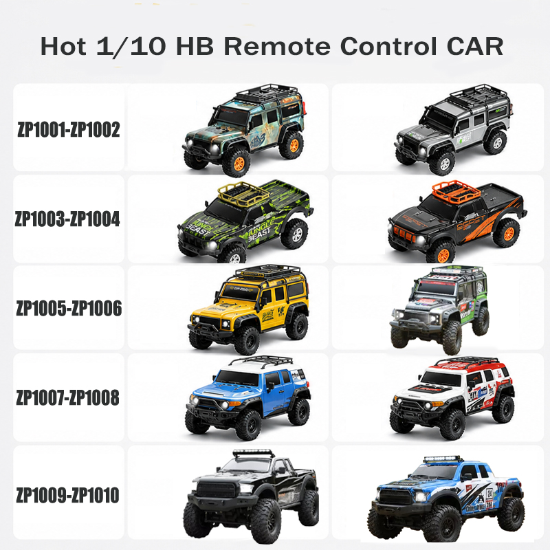 Hot Wheels Car Monster Trucks - Популярная радиоуправляемая модель 1/10 HB ZP1001-ZP1010:
