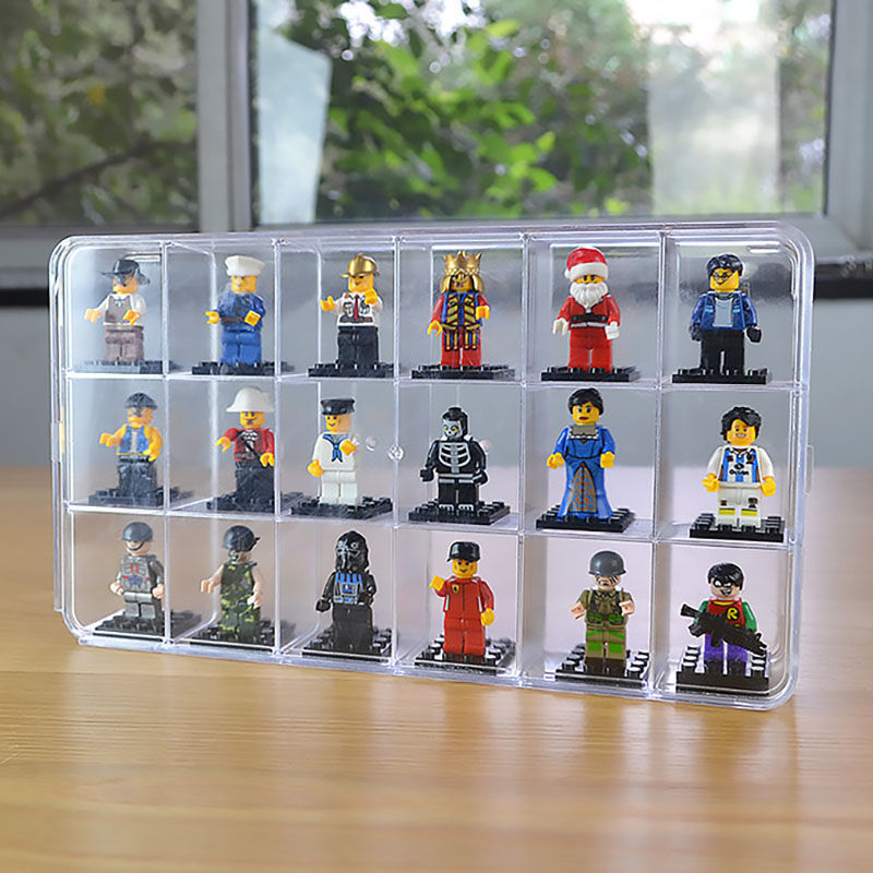 18-сетчатая акриловая витрина  – обзор и цена Lego Minifigure Holder