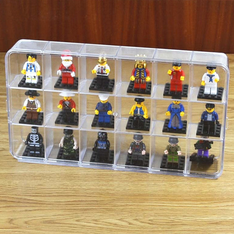 18-сетчатая акриловая витрина  – обзор и цена Lego Minifigure Holder
